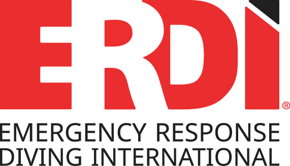 ERDI Emergency Response Diving International color logo. PSD Diver. Public Safety Diver. Become a public safety diver with Spartan SCUBA.