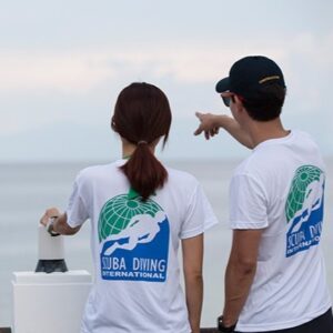 Course Director showing another diver the area.